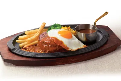 黒×黒ハンバーグ ブラウンバターソース